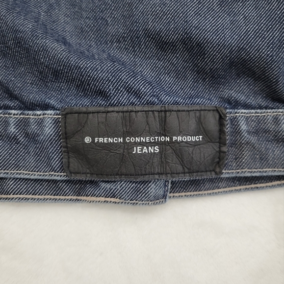 French Connection Blue Grey Denim Jacket Women's Size M - Picture 7 of 8